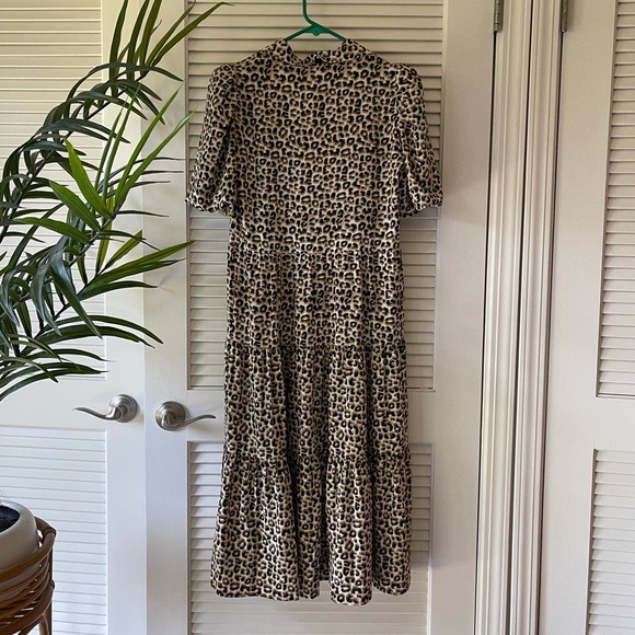 Charles Henry Tiered Midi Shirtdress 